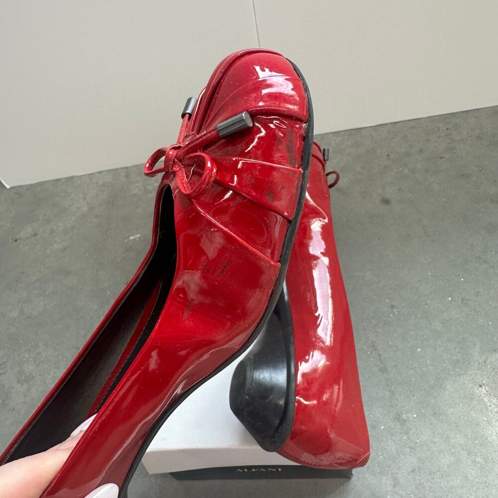 Alfani Cherry Red Patent Ballet Flats Size 8 - Picture 7 of 9